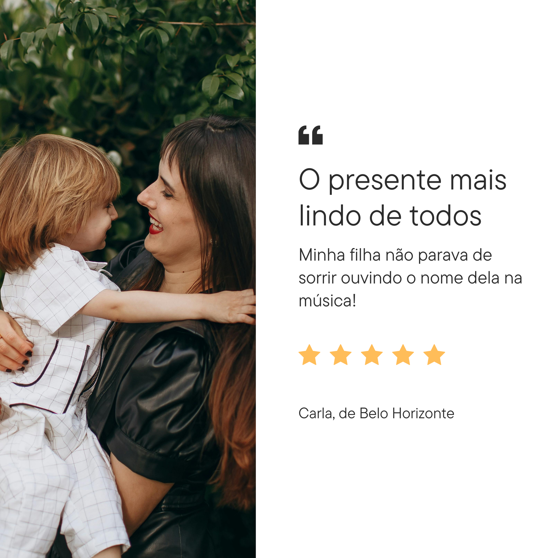 Sua história como uma canção